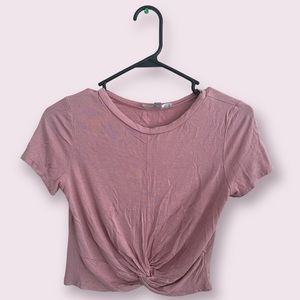 Gaze pink crop top